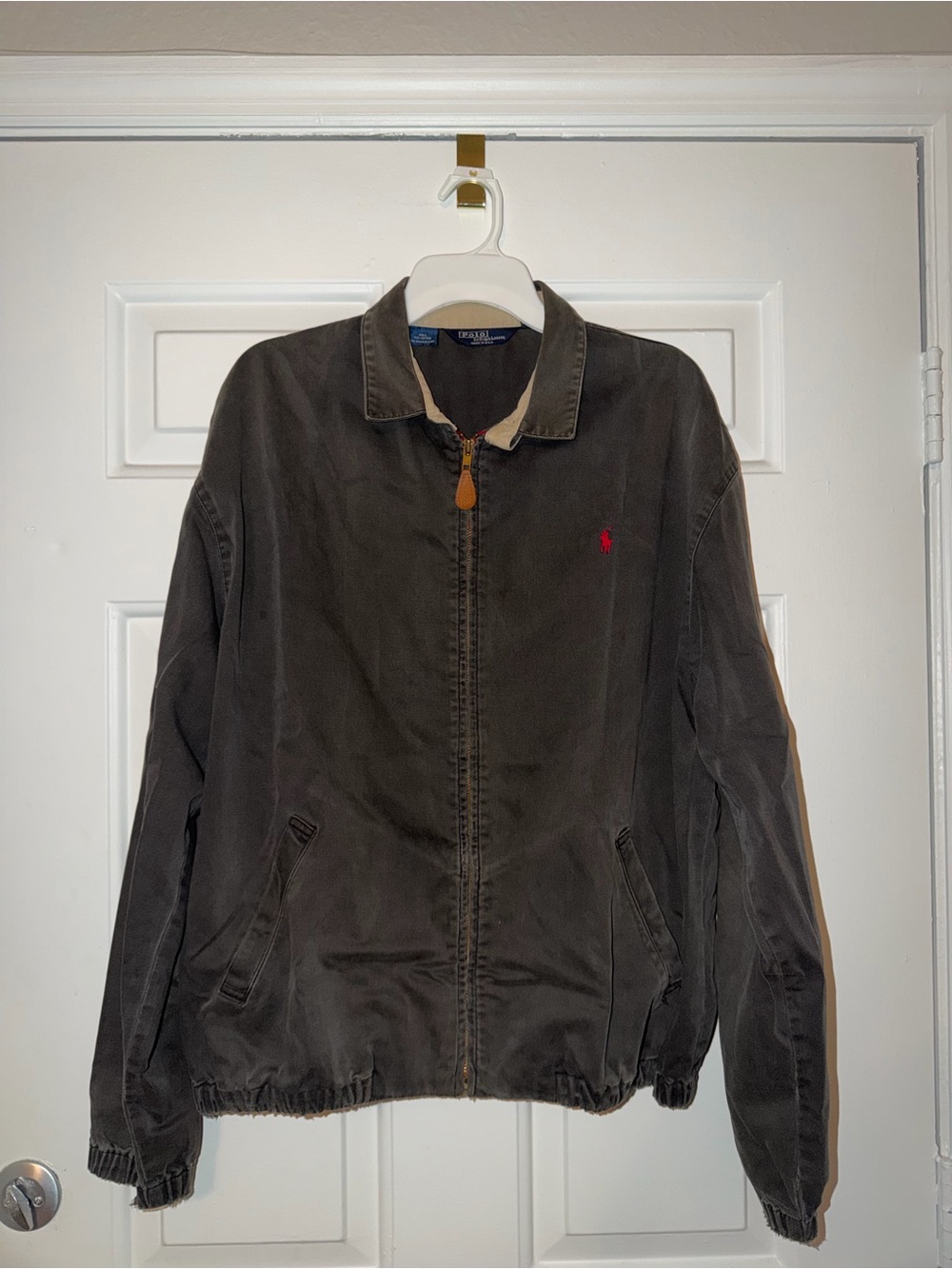 Vintage Polo Ralph Lauren. Green Harrington style jacket. Made in USA. Men’s L